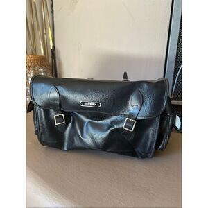 Vintage Schwinn Bicycle Touring Saddle Bag / Rear Rack Pannier Black vinyl